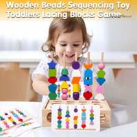 Aetherdecor 1 Bộ Hạt Gỗ Đồ Chơi Trình Tự Xếp Chồng Trẻ Em Khối Viền Trò Chơi Trẻ Tập Đi Màu Hình Học Phân Loại Phù Hợp Với Đồ Chơi Giáo Dục STEM