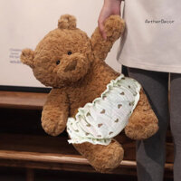 Aetherdecor Búp bê gấu dễ thương với quần lót Động vật nhồi bông mềm Gấu bông sang trọng Đồ chơi sang trọng khi đi ngủ Người bạn ôm đồ chơi sang trọng Đồng hành Quà tặng sinh nhật Giáng sinh cho trẻ em