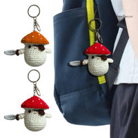 Aetherdecor Cướp Biển Nấm Búp Bê Dệt Kim Nấm Búp Bê Mặt Dây Chuyền Di Động Dệt Kim Treo Trang Trí Cho Túi Móc Khóa Ô Tô