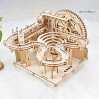 Aetherdecor Double Rolling Ball Track STEM Science Kit Trẻ em Bộ xếp hình 3D bằng gỗ DIY Giáo dục Khoa học Thí nghiệm Dự án Thủ công Đồ chơi xây dựng Bé trai Bé gái Quà tặng