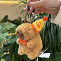 Aetherdecor Sang Trọng Capybara Móc Khóa Có Khóa Treo Thú Nhồi Bông Sang Trọng Búp Bê Móc Khóa Túi Xách Ba Lô Trang Trí Quà Tặng Sinh Nhật
