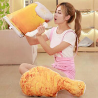 Aetherdecor Thực Phẩm Sang Trọng Gối Mô Phỏng Chân Gà Dâu Bánh Bia Cà Phê Sang Trọng Sofa Đệm PP Cotton Sang Trọng Thực Phẩm Ném Gối Trẻ Em Đồ Chơi Búp Bê Nhồi Bông Quà Tặng Sinh Nhật