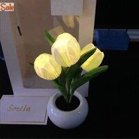 Af Tulip Đèn Bàn LED Đầu Giường Mô Phỏng Hoa Bó Hoa Phòng Ngủ Đầu Giường Lãng Mạn Không Khí Ánh Sáng Trang Trí Nhà A