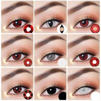 Afancypro 2 Cái / 1 Cặp Ống Kính Tiếp Xúc Màu Halloween Cho Naruto Cosplay Ống Kính Tiếp Xúc