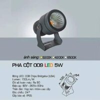 AFC - 009 LED 5W: Đèn pha cột LED 5W - Ánh sáng vàng/trung tính/trắng