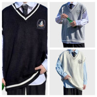 ♞AFF LIGA♞ Áo len không tay cổ chữ V phong cách Hàn Quốc trẻ trung cá tính cho nam