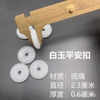 Afghanistan tự nhiên trắng ngọc bích hoa sen nút an toàn mặt dây chuyền ngọc bích phụ kiện ngọc bích Vòng cổ hạt thủy tinh