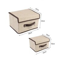 ❤️Free Ship❤️ Combo 2 hộp vải đựng đồ thùng đựng quần áo đa năng bằng vải cứng tiện dụng - hàng đúng chất lượng