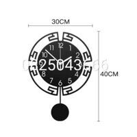 ⚡️Freeship 50k - Toàn quốc⚡️[HÀNG CAO CẤP] Đồng hồ treo tường hình tròn hoạ tiết có quả lắc