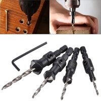 ❤️FREESHIP❤️ Bộ 4 mũi khoan âm vít gỗ - Mũi khoan 2 tầng - Mũi khoan gỗ chuôi lục