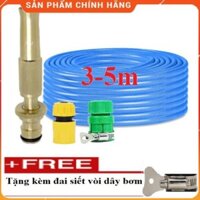 ❤️FREESHIP❤️ Bộ dây vòi xịt nước rửa xe, tưới cây . tăng áp 3 lần, loại 3m, 5m 206587 cút sập,nối nhựa+ tặng đai