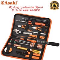 ⚜️FREESHIP⚜️ Bộ dụng cụ sửa chữa điện tử đa năng 15 chi tiết Asaki AK-9830