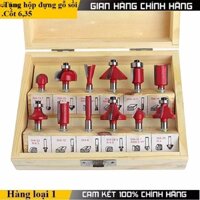 ❤️FREESHIP❤️ Bộ mũi phay gỗ cốt 6.35mm- bộ 12 mũi soi gỗ tiện dụng ct