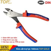 ⚜️FREESHIP⚜️ Kìm cắt trợ lực chuyên nghiệp TOP GOLD 160mm, cắt dây PIANO, thép Hi-Cr cao cấp, thiết kế cộng lực tiết kiệ