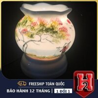 ❤️FREESHIP❤️Đèn Xông Tinh Dầu Gốm Sứ Bát Tràng ( Mấu Mã Đẹp, Đa Dạng, Chất Liệu Gốm Thấu Quang)