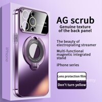 Ag Ốp Điện Thoại Màu Tím Đậm Khóa Từ Tính Cho iphone 14 plus 13 12 pro max