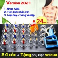 ✔️Giác Hơi 24 Ống Chân Không Cao Cấp, Máy Giác Hơi  Giá Rẻ, Bộ Giác Hơi Không Dùng Lửa  - 24 Phụ Kiện -
