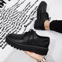 ✔️Giày nam bốt da cổ lửng buộc dây, giầy boot hàn quốc dr martens ulzzang thời trang đế tăng cao Full Box N15