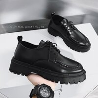 ✔️Giày nam bốt da cổ lửng buộc dây, giầy boot Hàn Quốc dr martens ulzzang thời trang đế tăng chiều cao N5
