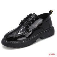 ✔️Giày nam bốt da cổ lửng buộc dây, giầy boot hàn quốc dr martens ulzzang thời trang đế tăng chiều cao Full Box