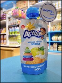 Agusa táo, bánh quy & kem phô mai 6m+ (90g)