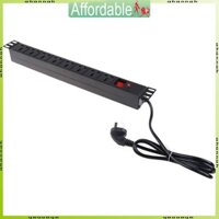 Ah 1U PDU Power Strip Surge Protector với dây nối dài 250V 10A 2500W 8 ổ cắm Bộ chuyển đổi ổ cắm Sạc nhanh