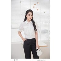 AH2C573 - ÁO TWILL SILK TRẮNG NHĂN