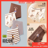 ❤️Hàng Mới Về❤️ Gấu Nâu. Combo 4 quần lót cho bé trai 10kg-36kg . Sét Quần Lót Cho Bé Trai Chất Cotton Xịn, quần xì đùi
