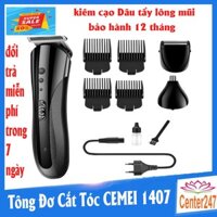 ⭐️HÀNG MỚI⭐️Tông Đơ Cắt Tóc, Cạo Râu, Tỉa Lông Mũi 3In 1 Kemei 1407 Tại Nhà Tiện Dụng center247