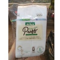 ☘️Hàng Nhật☘️ Bông tẩy trang organic cotton Puff Nhật hữu cơ120 miếng