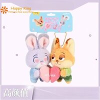 ❤️Hàng tồn kho❤️Crazy Animal City Series Judy Nick Mặt dây chuyền sang trọng vui nhộn Dễ Thương Thỏ cảnh sát cáo Búp Bê Móc khóa ba lô quà tặng bạn bè