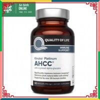 AHCC Mỹ-  Kinoko Platinum 750mg 60v Tăng cường hệ miễn dịch, hỗ trợ ức chế, loại bỏ HPV