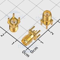 AHCG.201 Đầu RF SMA Cái Dài 13.5mm Chân Thẳng Hàn PCB