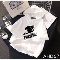 AHD67 Áo thun teen nam nữ HOODIE TAY LỠ CÓ NÓN hình Fairy tail