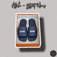 ⚡️[Hight Quality] Dép Quai Ngang HM Gabriel  - Hm Sừng Trâu Xanh Navy Khóa Nhám Tag Bạc Sang Trọng - Full Box H