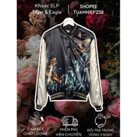 ⚡️[Hight Quality] - Jacket SLP - Áo Khoác SLP Tiger & Eagle Hình Vẽ Tay In Sắc Nét - Bản Cao Cấp Chuẩn Hàng Loại 1