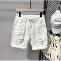 ⚡️Hight Quality⚡️Quần Jean Ngố Trắng Rách nhẹ 2 bên.Quần Bò.Bản cao cấp 1