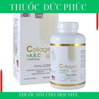 AHLOZEN COLLAGEN +A,E,C GOLD 12000MG ĐẸP DA, CHỐNG LÃO HÓA, CHAI 180 VIÊN z