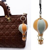 Ahmed DIY Móc Khóa, Hot Air Balloon Da Móc Khóa Ô Tô, Móc Khóa Mini Đa Năng Đơn Giản Bền Móc Khóa Túi Quyến Rũ