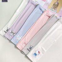 Ahmed Kuromi Tay áo, My Melody Fingerless Pochacco Chống nắng, Kem chống nắng thoáng khí Phim hoạt hình mát mẻ Cinnamoroll Ice Silk Arm Cover Girl