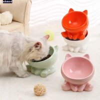 Ahmed Thú Cưng Bát Ăn Gốm Dễ Thương Cho Chó Mèo Cún Con Mèo Con Uống Bảo Vệ Ăn Cổ Tử Cung Đồ Cho Thú Cưng