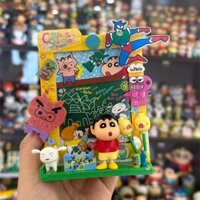 Ahmeduib Crayon Shin-Chan Khối Xây Dựng, Đồ Chơi Mô Hình Tủ Lạnh Doremon Xếp Hình Gạch, Quà Tặng Sinh Nhật Tủ Lạnh Kawaii Phim Hoạt Hình Doremon Khung Hình Đồ Chơi Trẻ Em