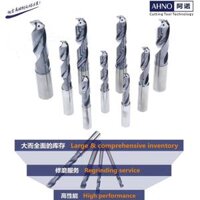 AHNO MỚI hiệu suất cao Bit Bit Bước 5XD với 2 lỗ làm mát bên trong Lớp phủ Balzers được tổng hợp trên đường kính lỗ máy CNC D3.4x28 L58 SD6.0mm