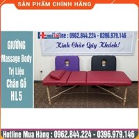 ❤️HỎA TỐC❤️ Giường Massage Trị Liệu - Spa Body - Xếp Vali Chân Gỗ Nâng Đầu Gấp Gọn HL5