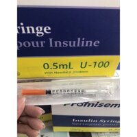 ❤️[HỘP 100 CÂY] Bơm kim tiêm tiểu đường insulin Promisemed 0.5ml 100iu CANADA -Bơm kim Tiêm insulin 0.5ml 30G Promisemed
