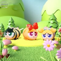 Ahour1 Powerpuff Girls Bee Toy, Hình hành động mặt ong Anime Powerpuff Girls Đồ chơi sang trọng, Động vật sáng tạo Phim hoạt hình mềm mại Powerpuff Girls Búp bê nhồi bông Trang trí nội thất