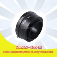 AI-EOSM Mount adapter chuyển ngàm cho lens Nikon F Ai AiS sang body Canon EOSM ( AI-Canon EOS M Nikon-Canon )