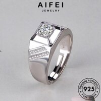 Aifei JEWELLY Cá Tính Ban Đầu Nam 925 Kim Cương Bạc Nhẫn Vàng Moissanite R877