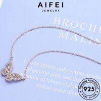 AIFEI JEWELRY cương kiện nguyên bạc quốc thật trang dây trang hàn 925 bản phụ thời kim thời chuyền bướm vàng sức nữ cổ vòng moissanite N44