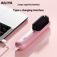 AILIYA Lược duỗi tóc, không dây, di động, không gây hại, máy duỗi tóc, máy duỗi tóc mini công dụng kép
